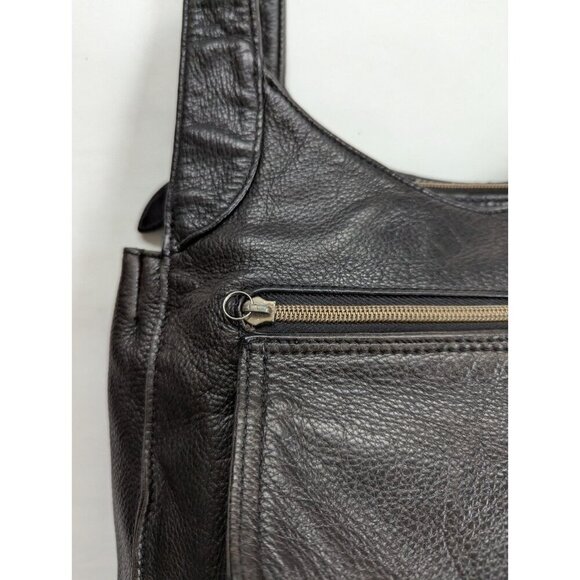 Fossil Vintage Black Pebbled Leather Shoulder Bag - Picture 4 of 7